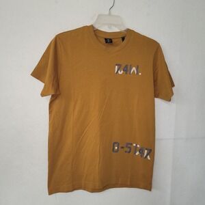 G Star Raw T Shirt Men Medium Multiple 7411 Graphic Brown Short Sleeve Crew Neck